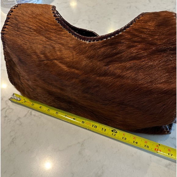 Handmade leather/cowhide bag by Origenes of Todos Santos,MX. Brown-Brown/tan. - Picture 5 of 10